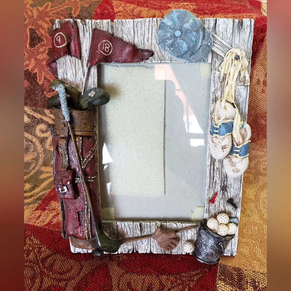 Golfer picture frame heavy duty great quality 4x6 picture size